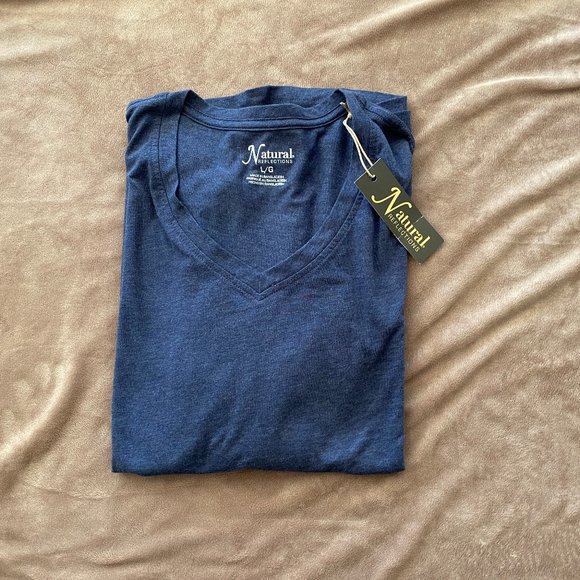 Blue Long Sleeve V-Neck - Picture 5 of 5